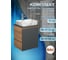 Тумба Bauedge Bau Dream Blackwood 50 графит, раковина BAU Hotel, мрамор, смеситель для раковины высокий Hotel Still, нержавеющая сталь SD4078 2