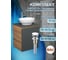 Тумба Bauedge Bau Dream Blackwood 50 графит, раковина BAU Nimb 41х33, смеситель для раковины высокий Hotel Still, нержавеющая сталь, выпуск клик-клак, белый SD4089 2