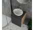 Тумба Bauedge Bau Dream Blackwood 50 графит, раковина BAU Nimb 41х33, смеситель для раковины высокий Hotel Still, нержавеющая сталь, выпуск клик-клак, белый SD4089 8