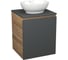 Тумба Bauedge Bau Dream Blackwood 50 графит, раковина BAU Nimb 41х33 SD4082 1