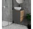 Тумба Bauedge Bau Dream Blackwood 50 графит, раковина BAU Nimb 41х33, смеситель для раковины высокий Hotel Black, черный SD4086 7