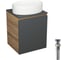 Тумба Bauedge Bau Dream Blackwood 50 графит, раковина BAU Nimb 50х36, выпуск клик-клак, черный SD4040 1