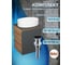 Тумба Bauedge Bau Dream Blackwood 50 графит, раковина BAU Nimb 50х36, выпуск клик-клак, черный SD4040 2