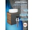 Тумба Bauedge Bau Dream Blackwood 50 графит, раковина BAU Nimb 50х36, смеситель для раковины высокий Hotel Black, черный, выпуск клик-клак, черный SD4045 2