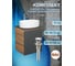 Тумба Bauedge Bau Dream Blackwood 50 графит, раковина BAU Nimb 50х36, смеситель для раковины высокий Hotel Still, нержавеющая сталь, выпуск клик-клак, хром SD4043 2