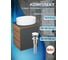 Тумба Bauedge Bau Dream Blackwood 50 графит, раковина BAU Nimb 50х36, выпуск клик-клак, белый SD4039 2