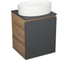 Тумба Bauedge Bau Dream Blackwood 50 графит, раковина BAU Nimb 50х36 SD4037 1