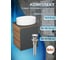 Тумба Bauedge Bau Dream Blackwood 50 графит, раковина BAU Nimb 50х36, выпуск клик-клак, хром SD4038 2