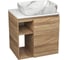 Тумба Bauedge Bau Dream Blackwood 60 правая, раковина BAU Hotel 51х39, мрамор SD3261 5