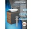 Тумба Bauedge Bau Dream Blackwood 50 графит, раковина BAU Spectrum mini 47х24, смеситель для раковины высокий Hotel Still, нержавеющая сталь, выпуск клик-клак, хром SD4025 2