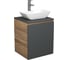 Тумба Bauedge Bau Dream Blackwood 50 графит, раковина BAU Spectrum mini 47х24, смеситель для раковины высокий Hotel Still, нержавеющая сталь SD4024 1