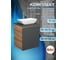 Тумба Bauedge Bau Dream Blackwood 50 графит, раковина BAU Spectrum mini 47х24, смеситель для раковины высокий Hotel Still, нержавеющая сталь SD4024 2