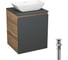 Тумба Bauedge Bau Dream Blackwood 50 графит, раковина BAU Spectrum mini 47х24, выпуск клик-клак, хром SD4020 1