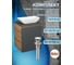 Тумба Bauedge Bau Dream Blackwood 50 графит, раковина BAU Spectrum mini 47х24, выпуск клик-клак, хром SD4020 2