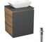 Тумба Bauedge Bau Dream Blackwood 50 графит, раковина BAU Spectrum mini 47х24, выпуск клик-клак, белый SD4021 1