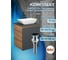 Тумба Bauedge Bau Dream Blackwood 50 графит, раковина BAU Spectrum mini 47х24, смеситель для раковины высокий Hotel Black, черный, выпуск клик-клак, черный SD4027 2