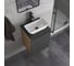 Тумба Bauedge Bau Dream Blackwood 50 графит, раковина BAU Spectrum mini 47х24, смеситель для раковины высокий Hotel Black, черный, выпуск клик-клак, черный SD4027 8