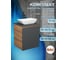 Тумба Bauedge Bau Dream Blackwood 50 графит, раковина BAU Spectrum mini 47х24, смеситель для раковины высокий Hotel Black, черный SD4023 2