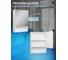 Тумба Bauedge Bau Dream Blackwood 50 с дверцей, раковина BAU Cerama 48х37 темно-серая матовая, смеситель Hotel Still, нерж. сталь, выпуск клик-клак, белый SD3188 7