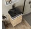 Тумба Bauedge Bau Dream Blackwood 50 с дверцей, раковина BAU Cerama 48х37 темно-серая матовая, смеситель Hotel Black, черный, выпуск клик-клак черный SD3189 8