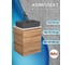 Тумба Bauedge Bau Dream Blackwood 50 с дверцей, раковина BAU Cerama 48х37 темно-серая матовая, смеситель Hotel Dream Black, нерж. сталь, черный SD3183 2