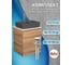 Тумба Bauedge Bau Dream Blackwood 50 с дверцей, раковина BAU Cerama 48х37 темно-серая матовая, смеситель Hotel Still, нерж. сталь, выпуск клик-клак, хром SD3187 2