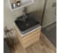 Тумба Bauedge Bau Dream Blackwood 50 с дверцей, раковина BAU Cerama 48х37 темно-серая матовая, смеситель Hotel Still, нерж. сталь, выпуск клик-клак, хром SD3187 8