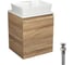 Тумба Bauedge Bau Dream Blackwood 50 с дверцей, раковина BAU Cerama 48х37 белая, выпуск клик-клак хром SD3170 1