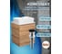 Тумба Bauedge Bau Dream Blackwood 50 с дверцей, раковина BAU Cerama 48х37 белая, смеситель Hotel Black, черный, выпуск клик-клак черный SD3175 2