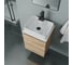 Тумба Bauedge Bau Dream Blackwood 50 с дверцей, раковина BAU Cerama 48х37 белая, смеситель Hotel Black, черный, выпуск клик-клак черный SD3175 8