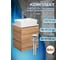 Тумба Bauedge Bau Dream Blackwood 50 с дверцей, раковина BAU Cerama 48х37 белая, смеситель Hotel Still, нерж. сталь, выпуск клик-клак, хром SD3173 2