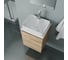 Тумба Bauedge Bau Dream Blackwood 50 с дверцей, раковина BAU Cerama 48х37 белая, смеситель Hotel Dream, нерж. сталь, выпуск клик-клак, белый SD3177 8