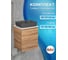 Тумба Bauedge Bau Dream Blackwood 50 с дверцей, раковина BAU Cerama 48х37 темно-серая матовая SD3179 2