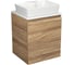 Тумба Bauedge Bau Dream Blackwood 50 с дверцей, раковина BAU Cerama 48х37 белая SD3165 1