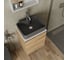 Тумба Bauedge Bau Dream Blackwood 50 с дверцей, раковина BAU Cerama 48х37 темно-серая матовая, смеситель Hotel Dream, нерж. сталь, выпуск клик-клак, белый SD3191 8