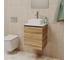 Тумба Bauedge Bau Dream Blackwood 50 с дверцей, раковина BAU Cerama Mini белая, смеситель Hotel Dream, нерж. сталь SD3196 7