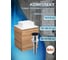 Тумба Bauedge Bau Dream Blackwood 50 с дверцей, раковина BAU Cerama Mini белая, выпуск клик-клак черный SD3200 2