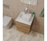 Тумба Bauedge Bau Dream Blackwood 50 с дверцей, раковина BAU Cerama Mini белая, смеситель Hotel Dream, нерж. сталь, выпуск клик-клак, белый SD3205 8