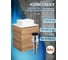 Тумба Bauedge Bau Dream Blackwood 50 с дверцей, раковина BAU Cerama Mini белая, смеситель Hotel Black, черный, выпуск клик-клак черный SD3203 2
