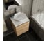 Тумба Bauedge Bau Dream Blackwood 50 с дверцей, раковина BAU Crystal 40х40, смеситель для раковины высокий Hotel Still, нержавеющая сталь, выпуск клик-клак, белый SD3098 8