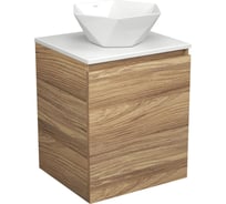 Тумба Bauedge Bau Dream Blackwood 50 с дверцей, раковина BAU Crystal 40х40 SD3091