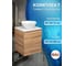 Тумба Bauedge Bau Dream Blackwood 50 с дверцей, раковина BAU Crystal 40х40 SD3091 2