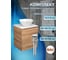 Тумба Bauedge Bau Dream Blackwood 50 с дверцей, раковина BAU Crystal 40х40, выпуск клик-клак, хром SD3092 2