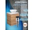 Тумба Bauedge Bau Dream Blackwood 50 с дверцей, раковина BAU Crystal 40х40, смеситель для раковины высокий Hotel Black, черный, выпуск клик-клак, черный SD3099 2