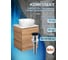 Тумба Bauedge Bau Dream Blackwood 50 с дверцей, раковина BAU Diamond D40, смеситель для раковины высокий Hotel Black, черный, выпуск клик-клак, черный SD3108 2