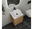 Тумба Bauedge Bau Dream Blackwood 50 с дверцей, раковина BAU Diamond D40, смеситель для раковины высокий Hotel Black, черный, выпуск клик-клак, черный SD3108 8