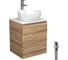 Тумба Bauedge Bau Dream Blackwood 50 с дверцей, раковина BAU Diamond D40, смеситель для раковины высокий Hotel Still, нержавеющая сталь, выпуск клик-клак, белый SD3107 1