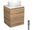 Тумба Bauedge Bau Dream Blackwood 50 с дверцей, раковина BAU Diamond D40, выпуск клик-клак, белый SD3102 1