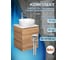 Тумба Bauedge Bau Dream Blackwood 50 с дверцей, раковина BAU Diamond D40, смеситель для раковины высокий Hotel Still, нержавеющая сталь, выпуск клик-клак, хром SD3106 2