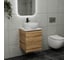 Тумба Bauedge Bau Dream Blackwood 50 с дверцей, раковина BAU Diamond D40, смеситель для раковины высокий Hotel Black, черный SD3104 7
